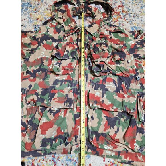 Vintage 70's Swiss M70 TAZ 83 Alpenflage Camo Coat Jacket Switzerland Army - Picture 6 of 9